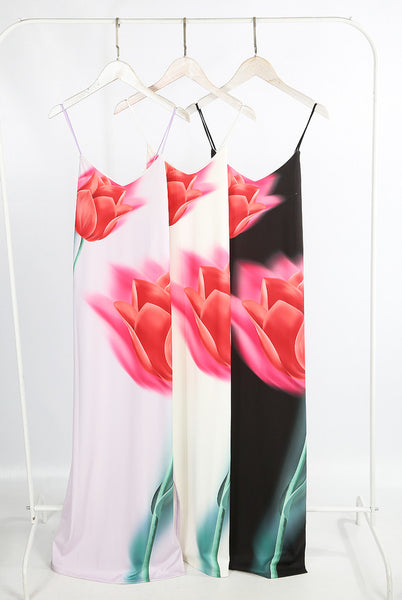 Tulip Print Cami Maxi Dress