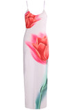 Tulip Print Cami Maxi Dress