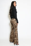 Leopard Print Flared Trouser
