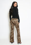 Leopard Print Flared Trouser