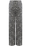 Sequin Elasticated Waist Wide Leg Trousers