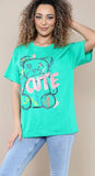 Relaxed Fit, 'Cute' Slogan Bear T-Shirt