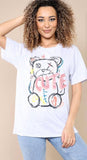 Relaxed Fit, 'Cute' Slogan Bear T-Shirt