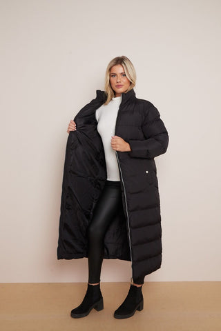 Black Maxi Puffer Coat