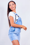 Blue Denim Pocket Front Skirt Dungarees