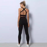 3PCS High Waist Anti-Cellulite Women Gym Suites Set