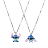 Lilo and Stitch Ohana Enamel Silver Pendant Necklace