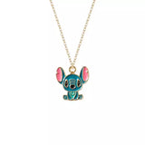 Lilo and Stitch Ohana Enamel Gold Tone Pendant Necklace