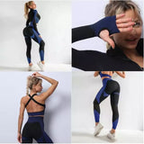 3PCS High Waist Anti-Cellulite Women Gym Suites Set