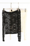 Sheer Lace Bardot Top