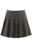 Pleated Bengaline Mini skirt