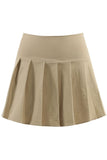 Pleated Bengaline Mini skirt