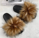 Women's Fluffy Sliders