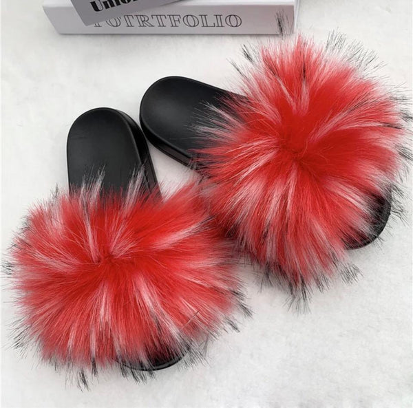 Women's Fluffy Sliders