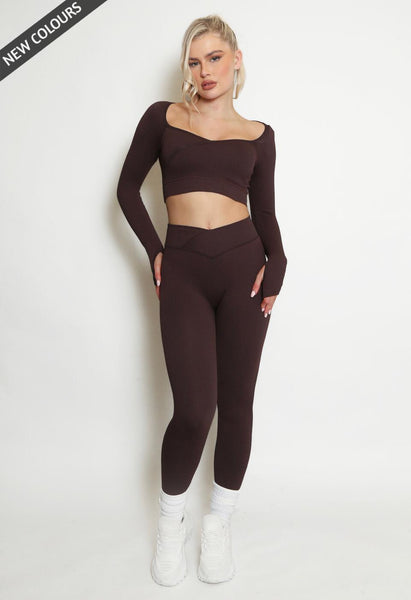 Seamed Long Sleeve Top & Legging Set