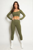 Seamed Long Sleeve Top & Legging Set