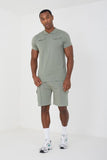 Relaxed Fit Utility Polo Shirt & Short Set