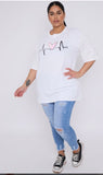 Plus Size Small Heart Print T-Shirt