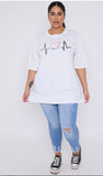 Plus Size Small Heart Print T-Shirt