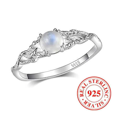 Sterling Silver Moonstone Thumb Ring