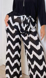 Striped Wide Leg Trousers