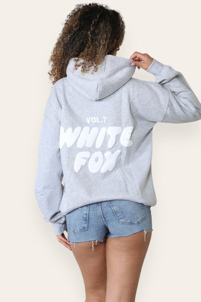 Ladies White Fox Hoodies