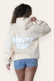 Ladies White Fox Hoodies