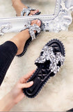 Black Diamonte Sliders