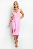 Midi Dress With Tie Front