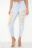 Light Blue Extreme Distressed Jeans