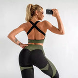 3PCS High Waist Anti-Cellulite Women Gym Suites Set