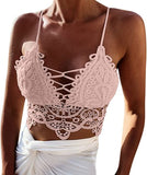 White Lace Cutout Bralette