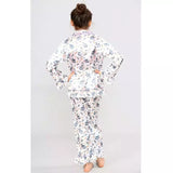 Kids Printed Satin PJ Set With Contrast Pipping