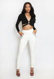 High Waist Visible Seam Jeggings