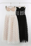 Polka Dot Netted Bandeau Dress