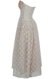 Polka Dot Netted Bandeau Dress