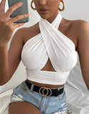 Halter Neck Cross Top