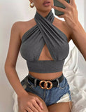 Halter Neck Cross Top