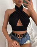 Halter Neck Cross Top