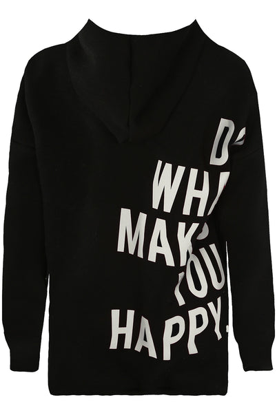 Do What Makes You Happy Slogan Hoodie